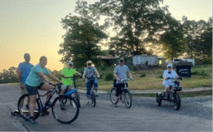 People on their bicycles