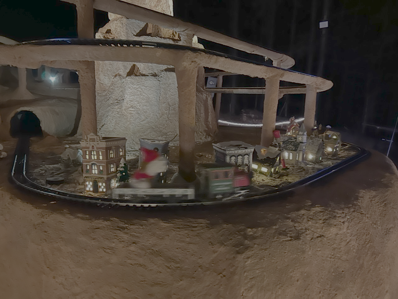 Night time model train
