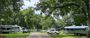 RV campers at Jacksonport State Park, AR.